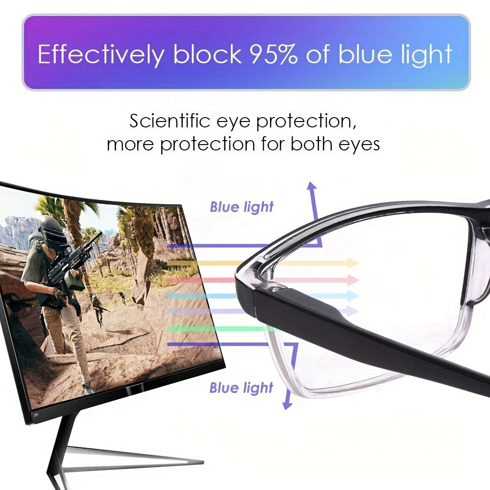 Men's Anti Light Square Frame Reading Glasses