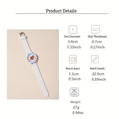 Dinosaur Pattern Quartz Kids Watch Set with Bracelet