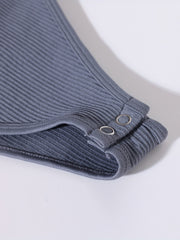 Seamless Ribbed Yoga Bodysuit Solid Fitness Jumpsuit