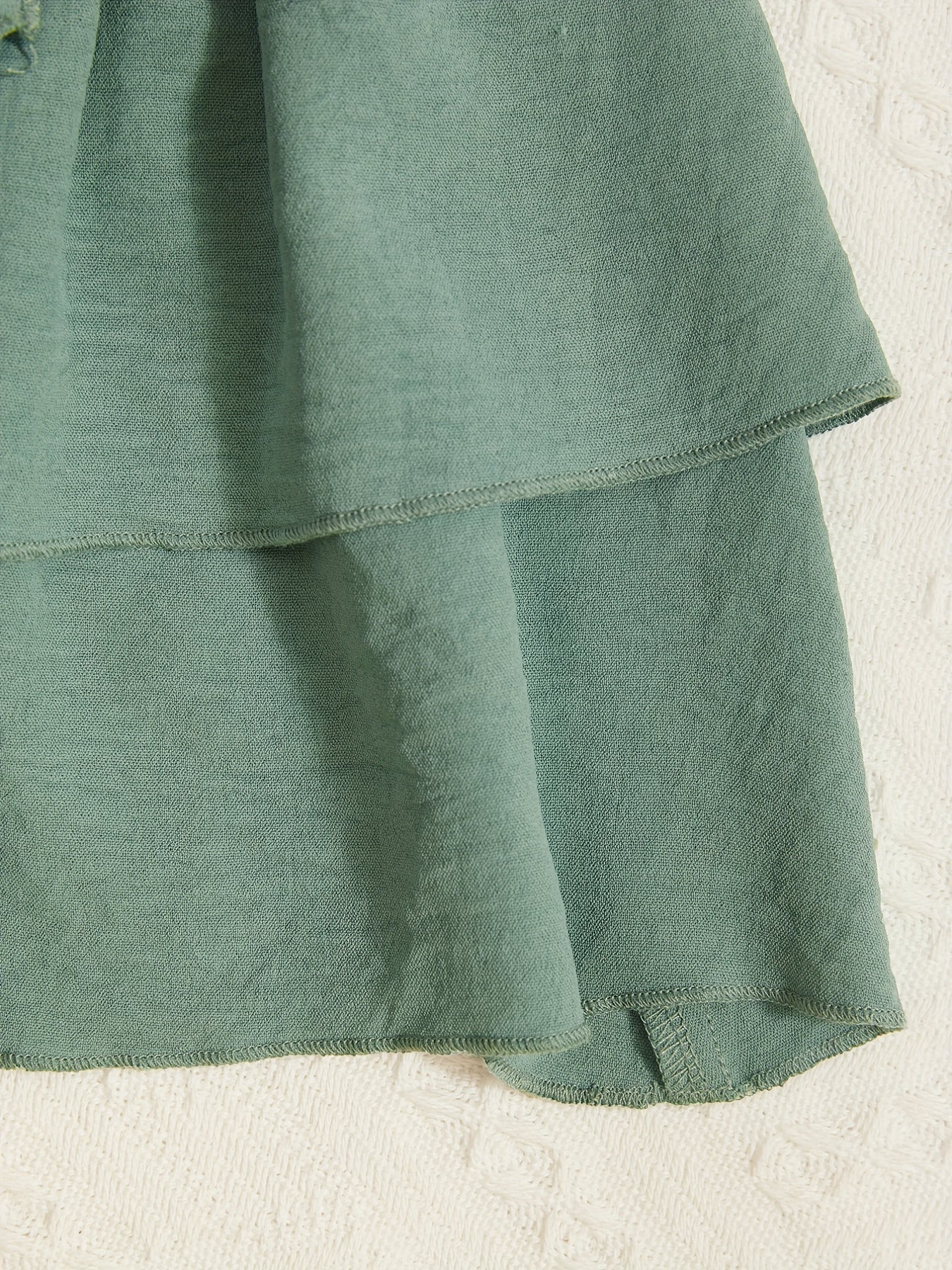 Girls Lace up Layered Casual Skirt Elastic Waist Cake Skirt