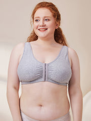 Solid Full Coverage Front Closure Bra
