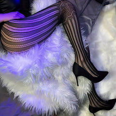 High Waist Semi Sheer Footed Pantyhose Women's Stockings