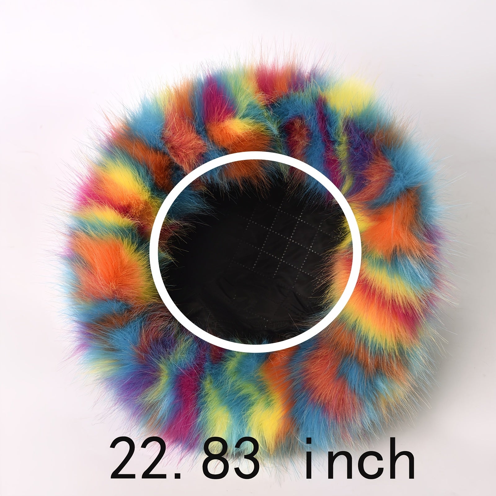 Y2K Candy Faux Fur Bucket Hat Unisex Hip Hop Cap