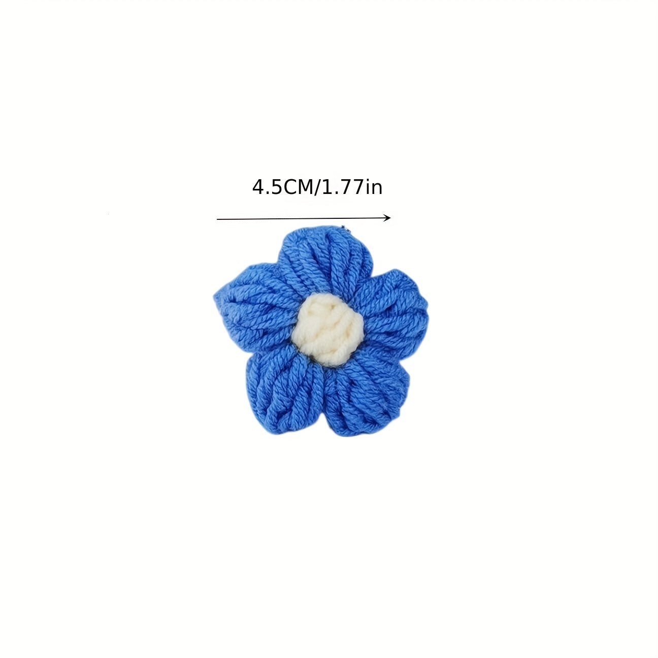 5pcs Crochet Flower Girls Decorative Yarn Hairpin Brooch Bracelet Hair Rope
