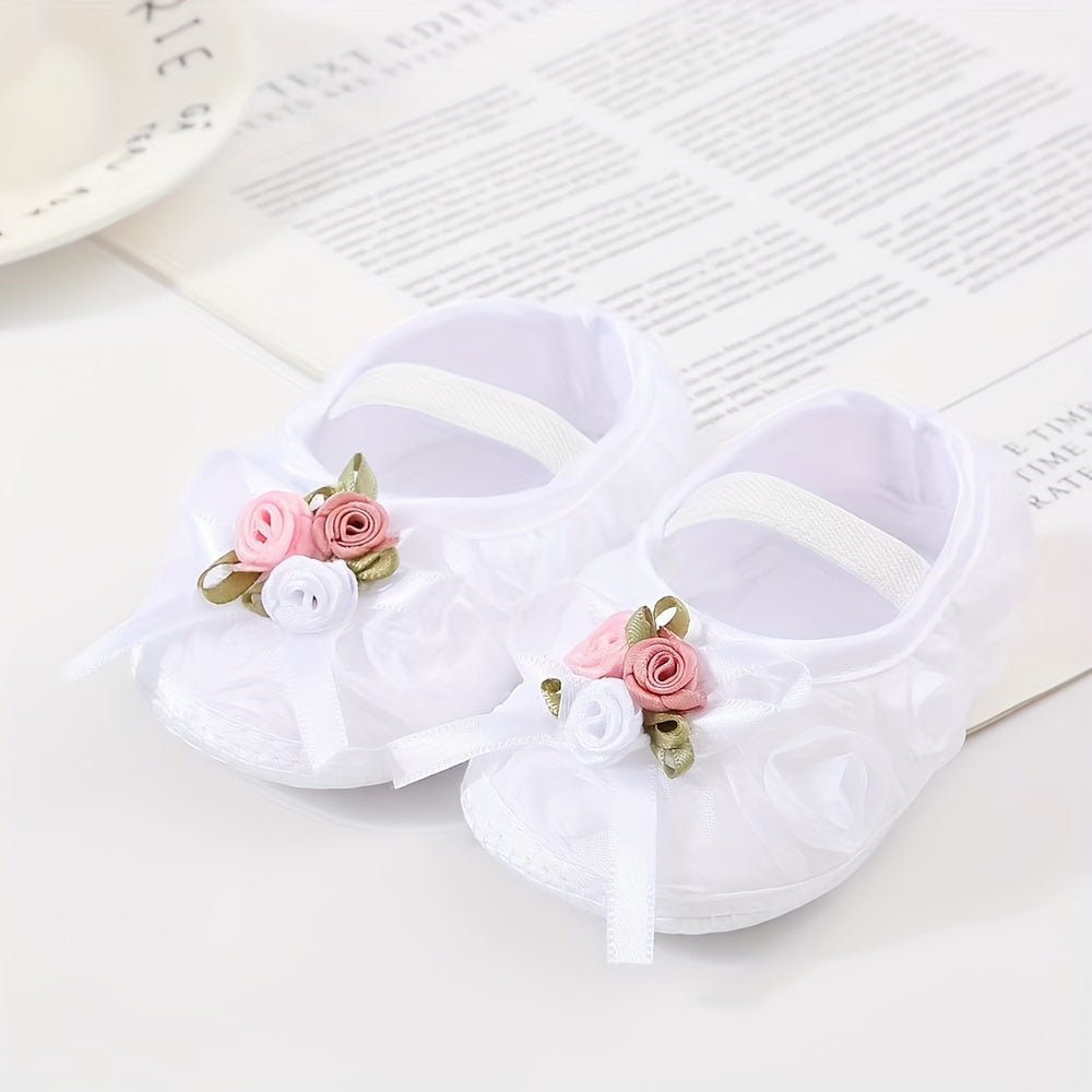 JIAGEYA Flower Ballet Shoes Baby Girls Lightweight Soft Sole