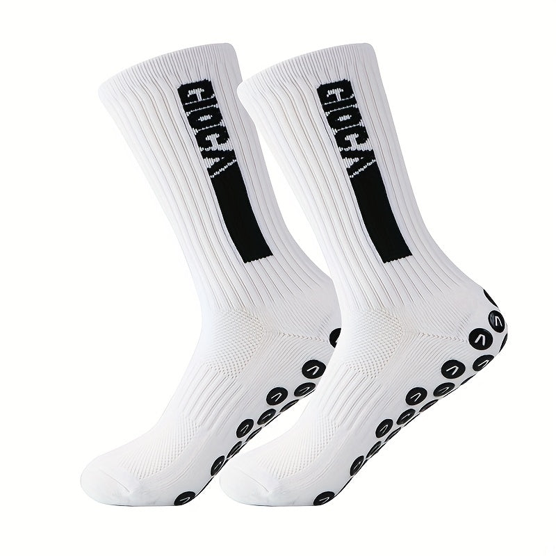 Non Slip Athletic Socks for Football Mid Calf Breathable Outdoor Sports
