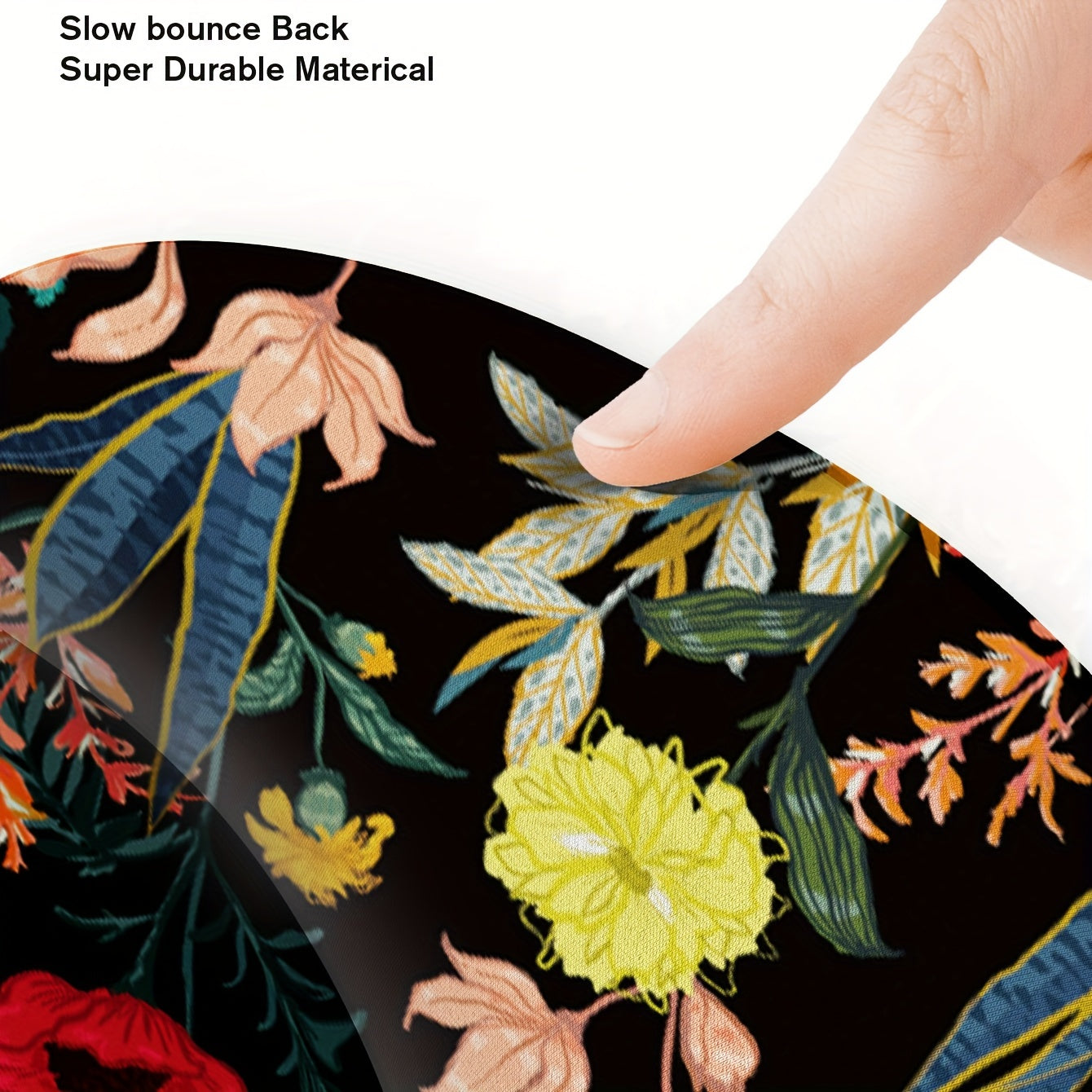 Colorful Flower Wrist Mouse Pad with Wrist Guard