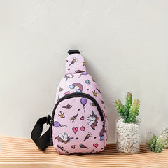 Girls Unicorn Crossbody Bag Animal Pattern Shoulder Bag Waist Bag
