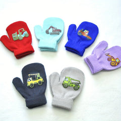 6 Pairs Children's Knitted Gloves Colorful Mittens Magic Full Finger Warm Gloves