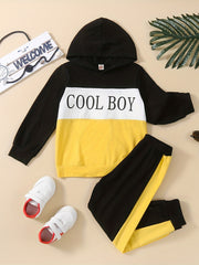 Boy's Clash Outfit 2pcs Hoodie & Sweatpants Set Kid's Clothes Spring Fall
