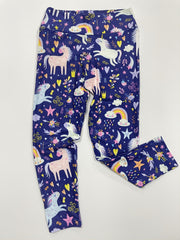 Girls Unicorn Garden Leggings Soft High Stretch