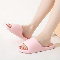 Men's Solid Slides Non Slip Slippers Open Toe Shoes