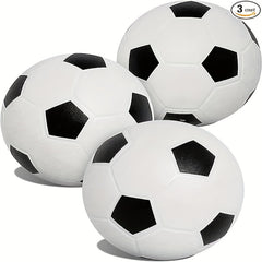 3 Pack Mini Soft Kids Soccer Ball - Safe Play Indoors & Outdoors