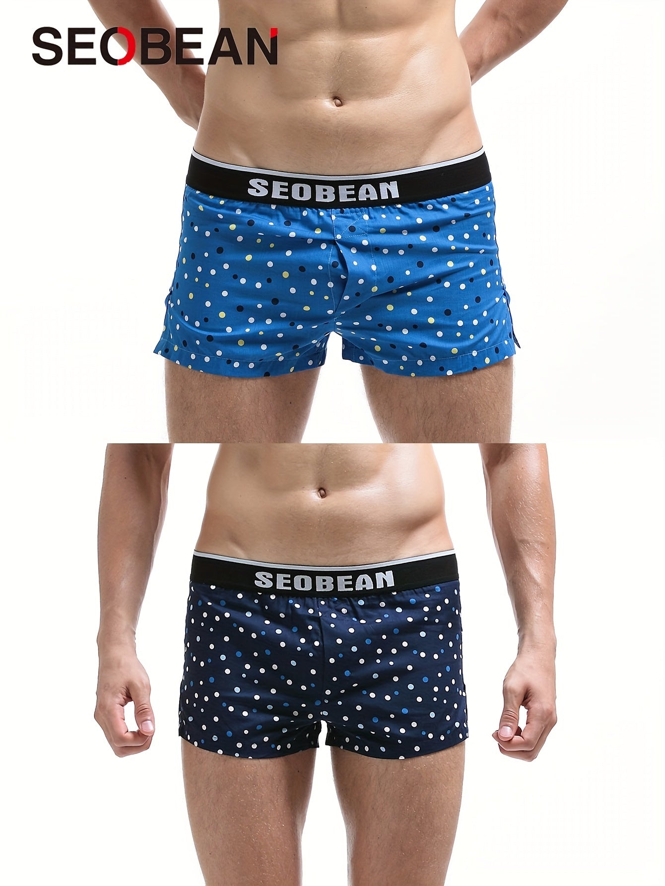 Men's Colorful Polka Dots Comfy Shorts Loose Pajama Bottoms