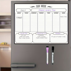 Magnetic Weekly Dry Erase Board Calendar Whiteboard