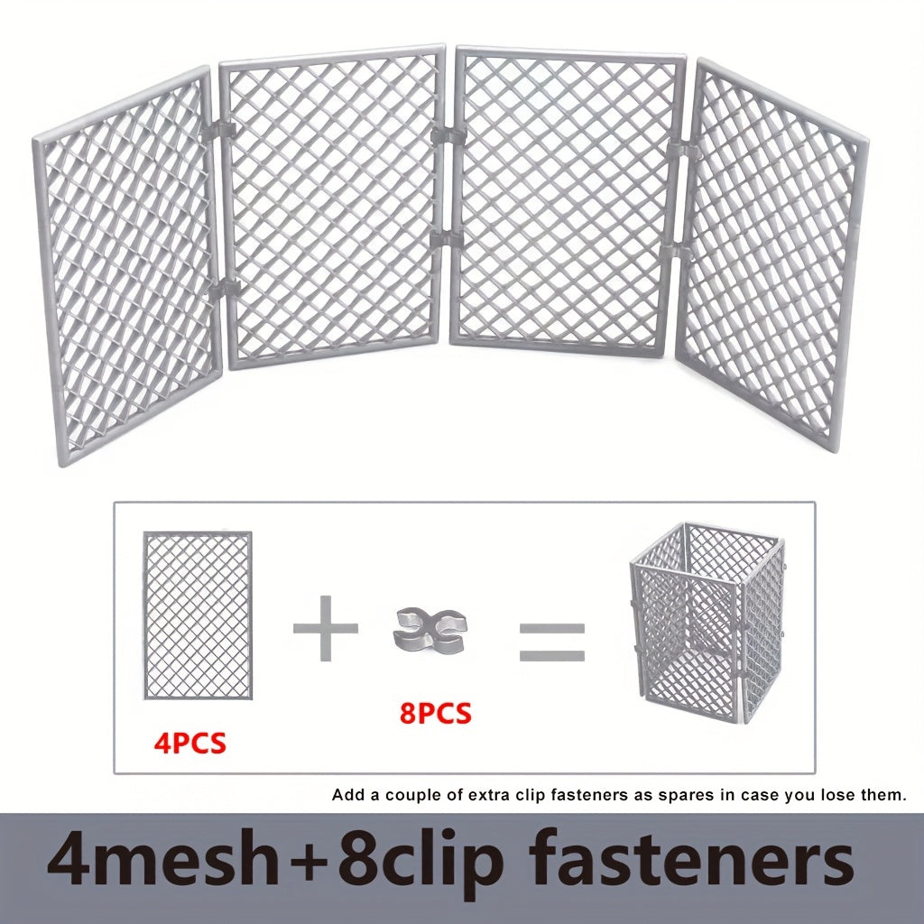 4pcs Metal Fence Panels for DIY Outdoor Projects and Home Security