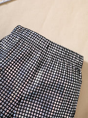 Girls' Stretch Leggings - Graffiti & Plaid Print