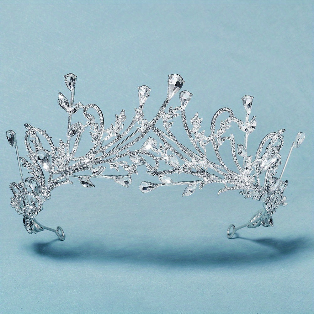 Rhinestone Crown Hair Band Vintage Headband Bridal Wedding Headwear