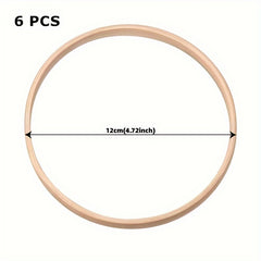 6pcs Dream Catcher Bamboo Circle DIY Craft Supplies