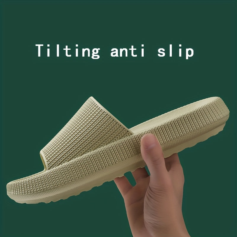 Men's Slip On Platform Slides Open Toe Slippers