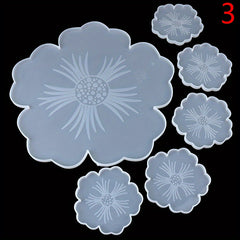 6pcs Silicone Sakura Tea Tray Coaster Mold for DIY Epoxy Resin Molds