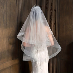 Double Layer Thin Head Veil With Comb Bridal Wedding Accessories