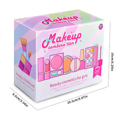 Kids Pink Unicorn Makeup Kit with Case Plastic Role Play Cosmetic Set for Girls
