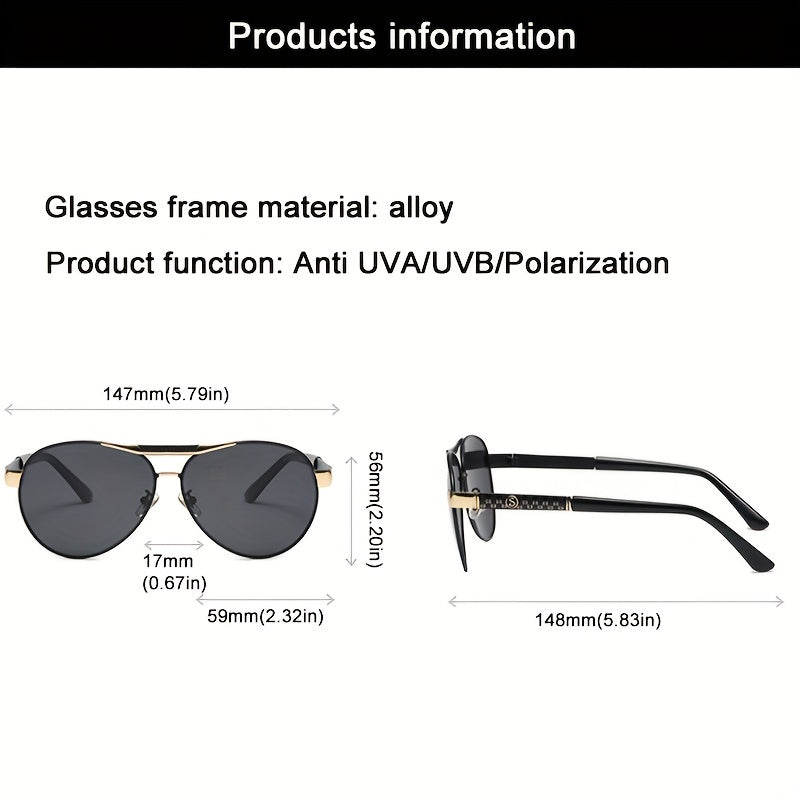 Men's Mixed Pilot Sunglasses Polarized Eyewear