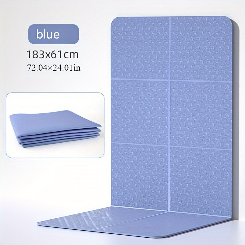 1pc TPE Non slip Foldable Yoga Mat Lightweight Portable Mute Fitness Mat