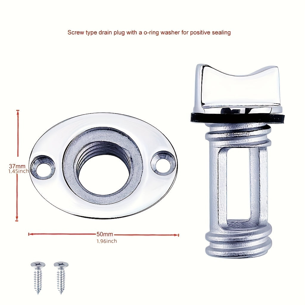 1pc Stainless Steel Marine Drain Plug Bilge Drain Outlet Plug