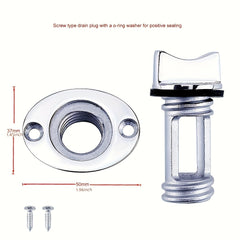 1pc Stainless Steel Marine Drain Plug Bilge Drain Outlet Plug