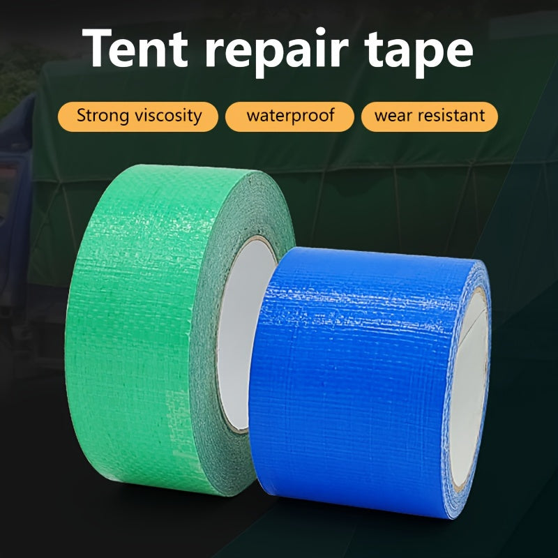 Green Tarpaulin Repair Tape Single Sided Cloth Base Strong and High Adhesive