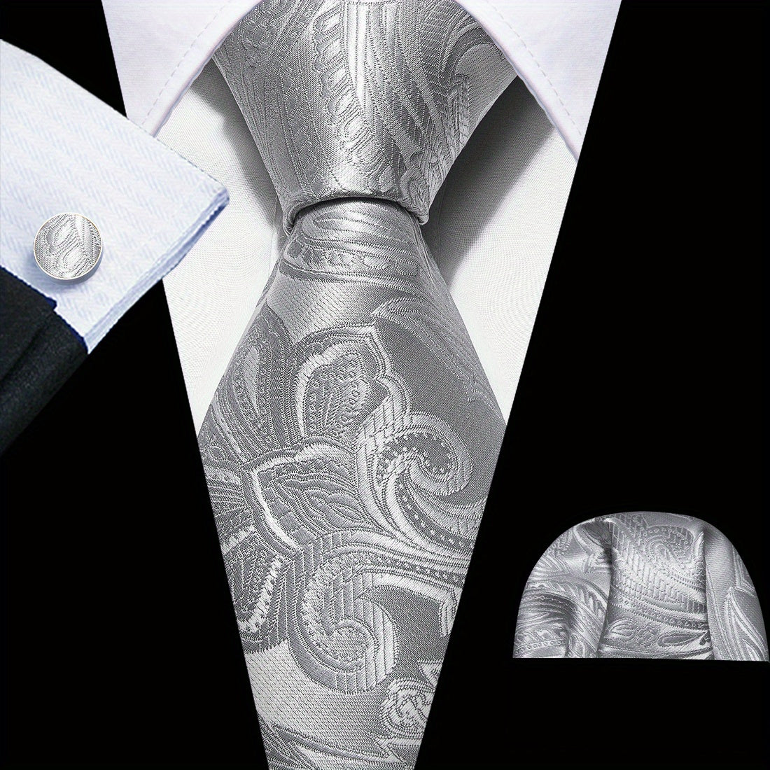 Mens Paisley Necktie Silk Western Dress Tie For Wedding