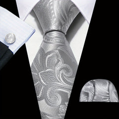 Mens Paisley Necktie Silk Western Dress Tie For Wedding