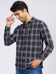 Men's Plaid Button Down Shirts for Autumn Winter