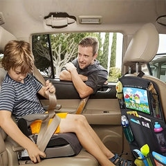 Car Seat Back Storage Bag with Tablet Holder and 8 Mesh Pockets