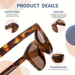 Men's Square Polarized Sunglasses UV400