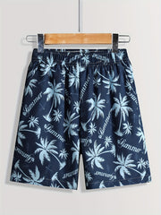 Boys Coconut Trees Casual Shorts for Vacation Beach