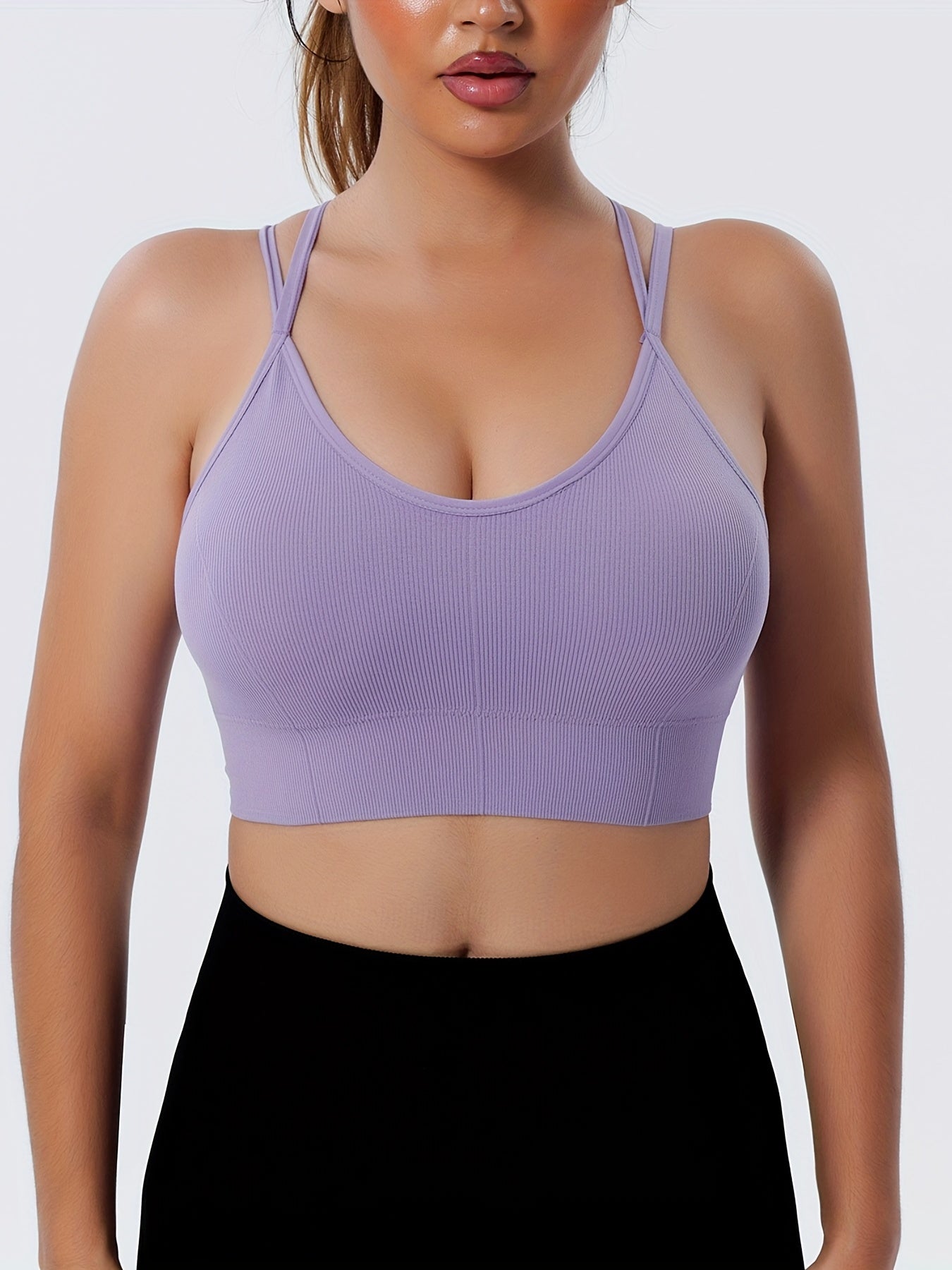 Back Cross Wireless Sport Bra Comfy & Breathable Women's Lingerie