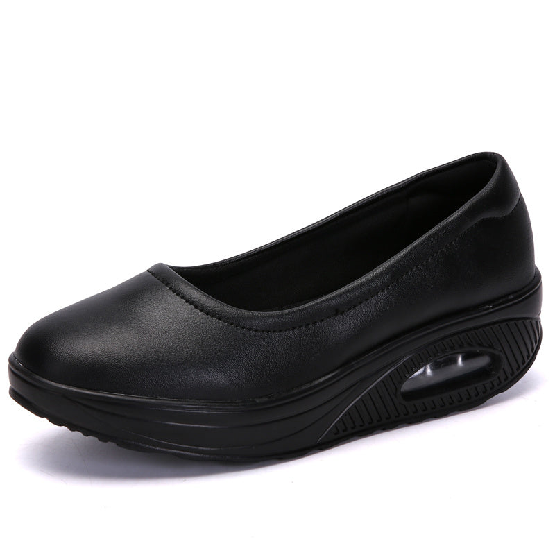 Women's Air Cushion Sole Nurse Shoes Non slip Slip On Casual Platform Shoes