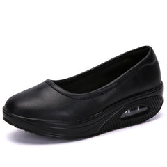 Women's Air Cushion Sole Nurse Shoes Non slip Slip On Casual Platform Shoes