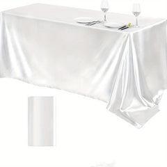 Satin Solid Tablecloth Rectangular Bright Silk Smooth Table Cover
