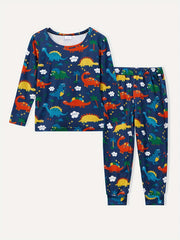 Toddler Dino Pajama Set Long Sleeve Top & Pants