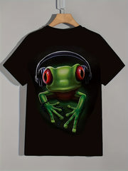 Frog 3D Print Men's Short Sleeve Tee Graphic Tee Men's Summer Clothes