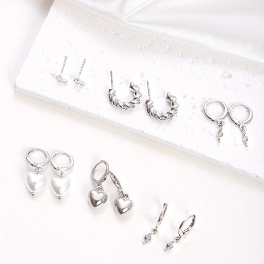 12pcs Earrings Ear Buckle Set - Stacking Earrings Set
