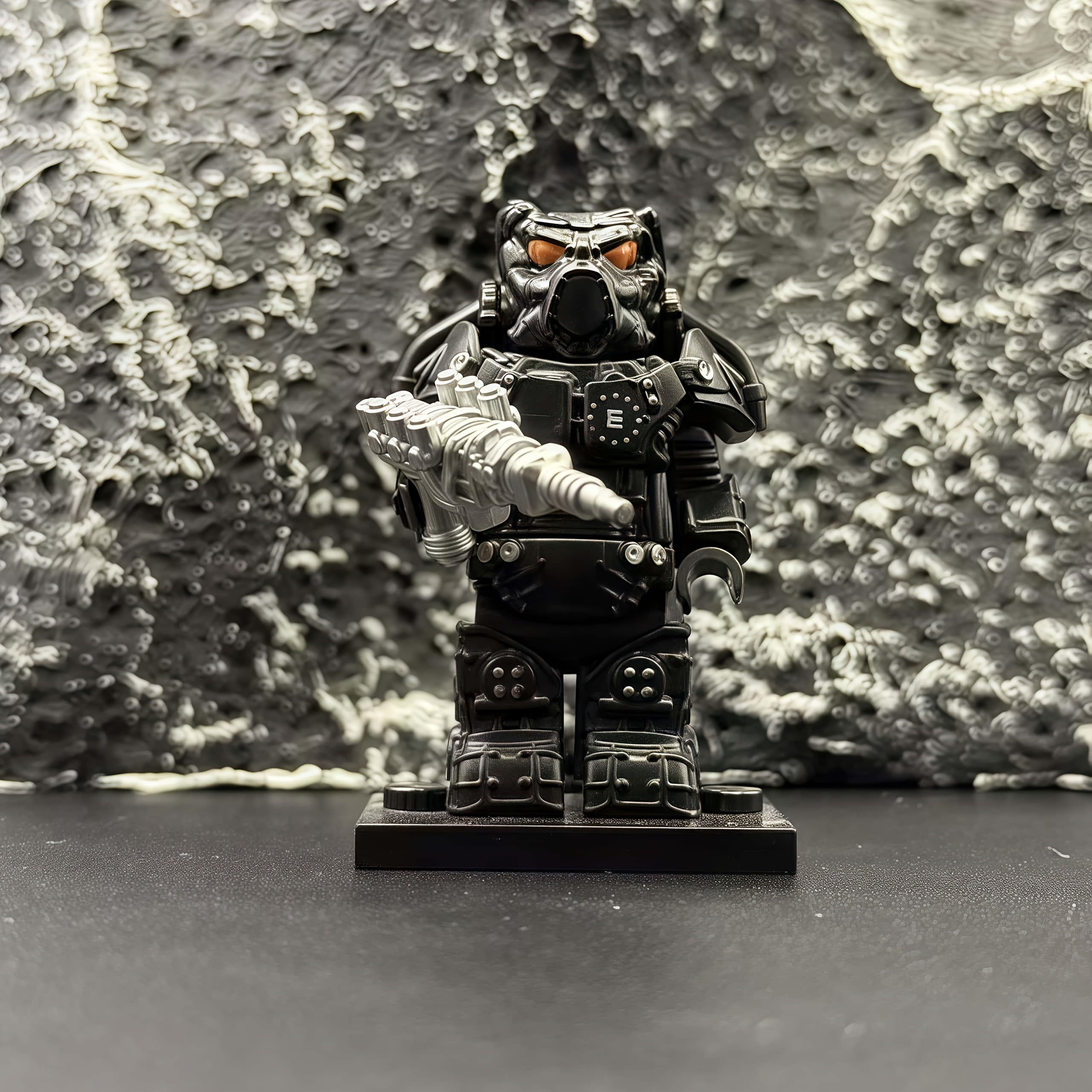 Power Suit Mech Brothers Club Building Model Figure