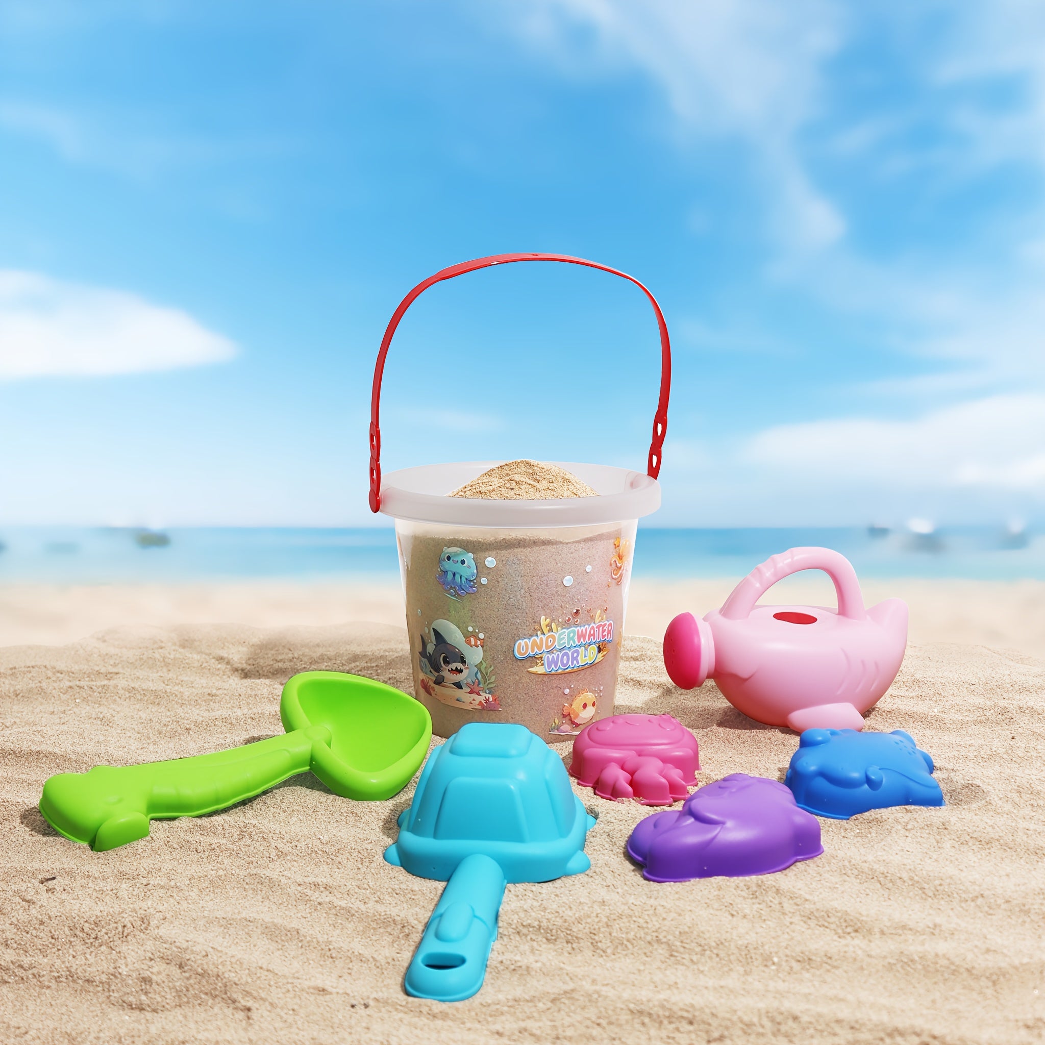 Beach Bucket Cartoon Sand Model Play Sand Toys
