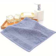 3pcs Kids Square Face Towels Plain Cotton Absorbent Towel