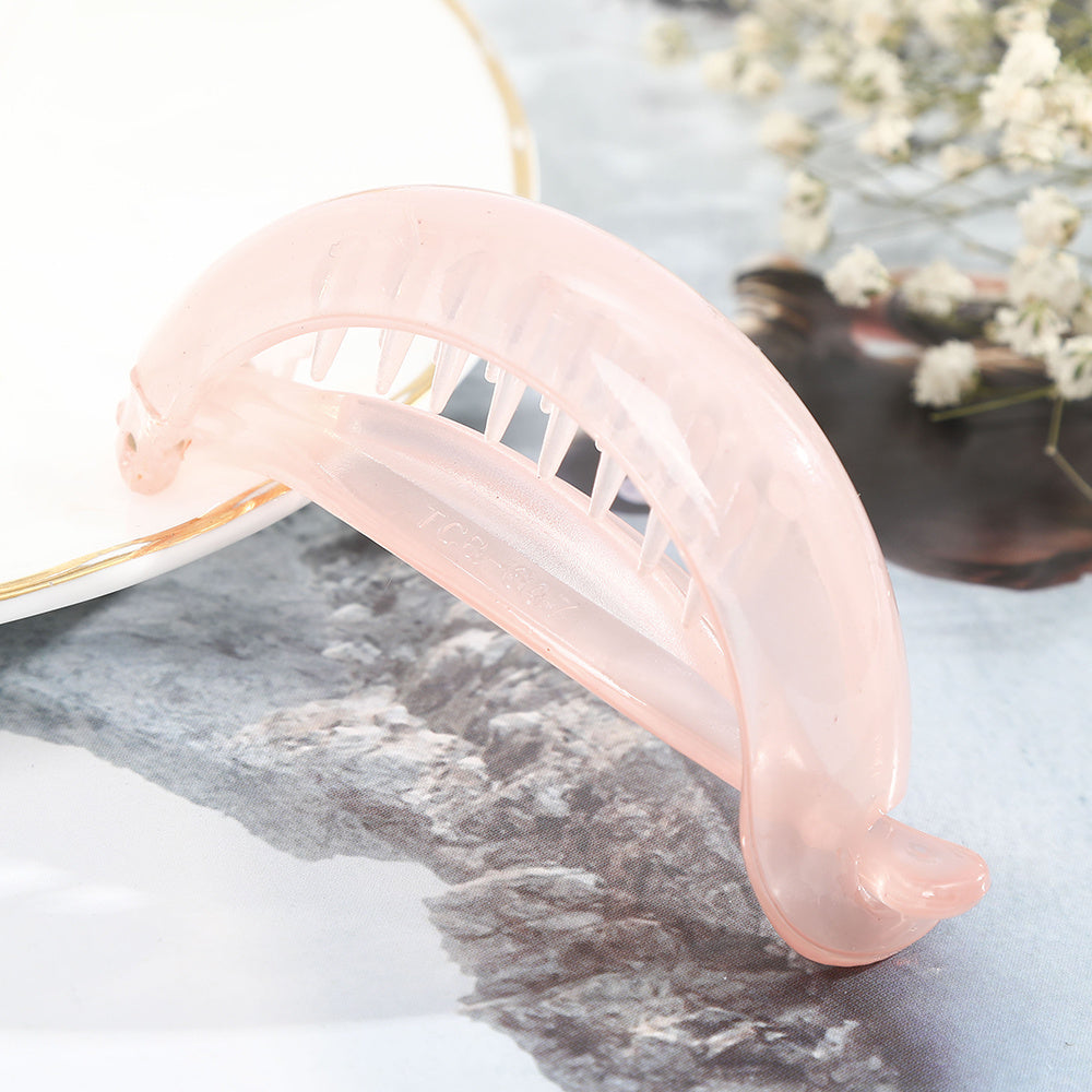 Translucent Hair Clip Girl Banana Clip Vertical Clip Ponytail Clip
