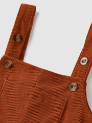 Autumn Baby Cotton Overalls Solid Bodysuit with Pockets
